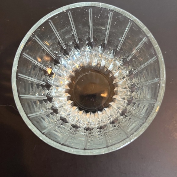 Set of Two Beveled Cut Glass Heavy Lowball Glasses - Picture 5 of 11